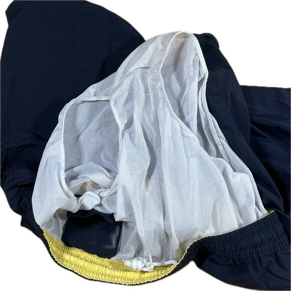 Polo Ralph Lauren Navy Yellow Lined Swim Trunks Bathing Suit Boardshorts Men M - Picture 6 of 9